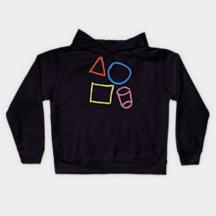 shape hand drawn illustration Kids Hoodie